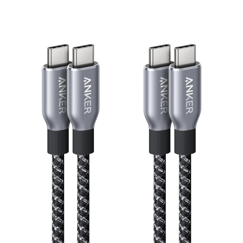 Anker Prime USB-C to USB-C Cable (240W, Upcycled-Braided, 2-Pack)