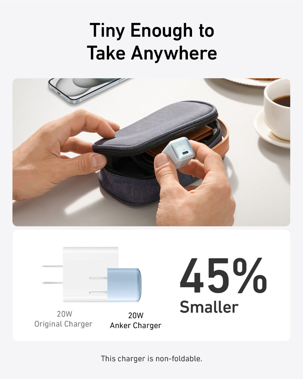 Anker MagGo Wireless Charging Station (3-in-1, Foldable Pad) and Anker Nano Charger (20W)